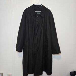 Lauren Ralph Lauren Mens Black Trenchcoat Zip Out Liner Size 48R